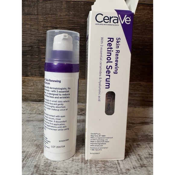 CeraVe Skin Renewing Retinol Face Serum – 1 oz | Stocking Stuffer Gift Idea - Picture 3 of 5